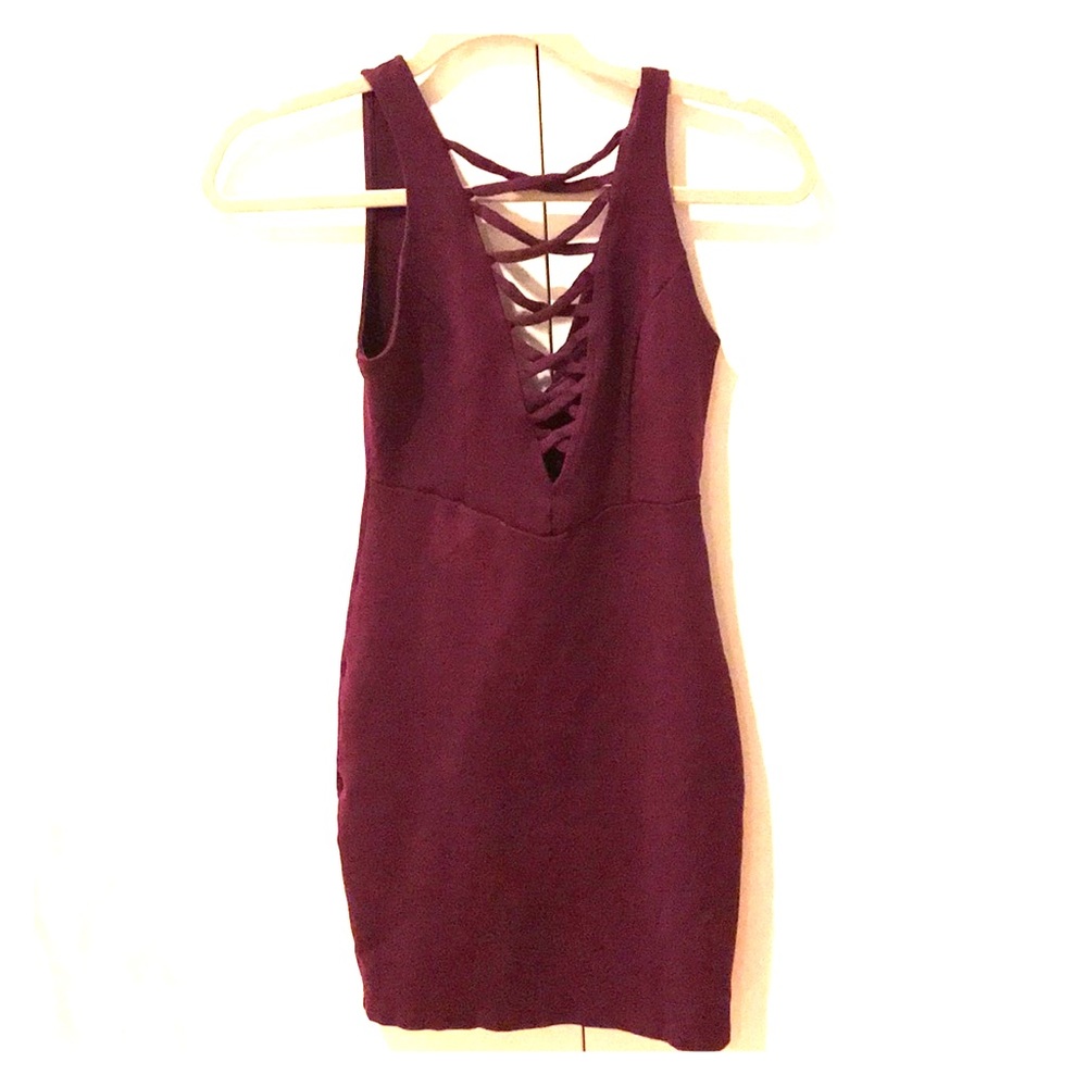 Maroon Criss Cross Dress